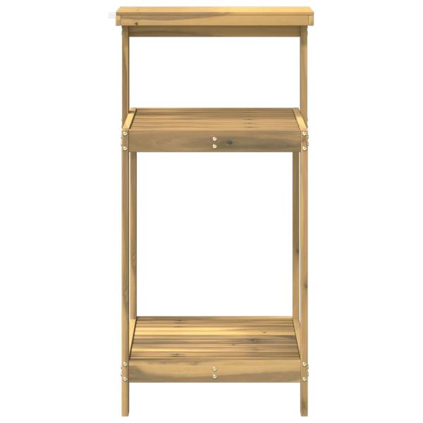 Outdoor Umtopfbank 56,5 x 48,5 x 107 cm Massivholz Akazie Weiß