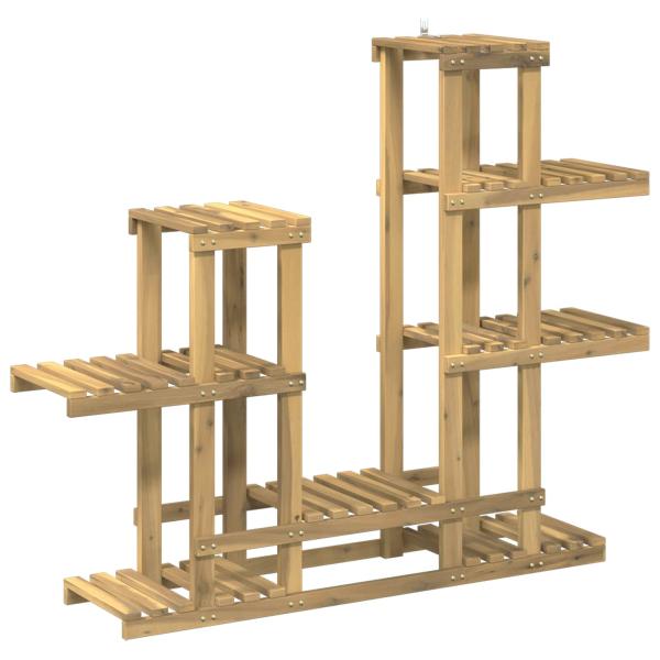 Pflanzenständer Weiß 118 x 25 x 96,5 cm Massivholz Akazie