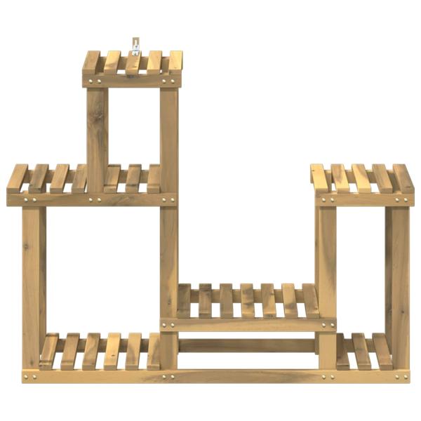 Pflanzenständer Weiß 90 x 25 x 73 cm Massivholz Akazie