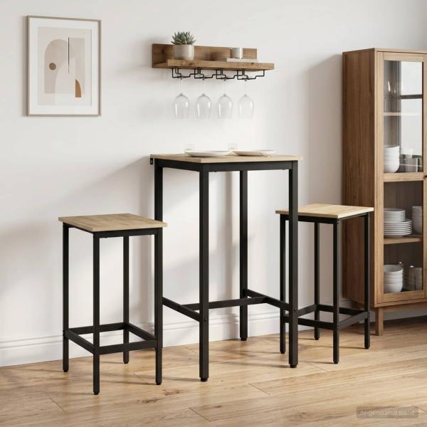 ARDEBO.de - Barhocker 2 Stk. Sonoma-Eiche 40 x 32 x 64 cm Holzwerkstoff