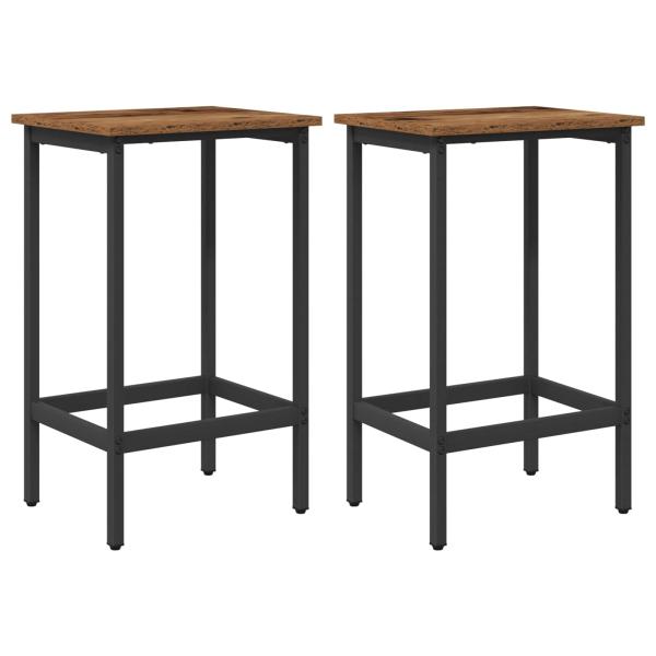 Barhocker 2 Stk. Altholz 40 x 32 x 64 cm Holzwerkstoff