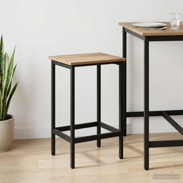 ARDEBO.de - Barhocker Artisan-Eiche 40 x 32 x 74 cm Holzwerkstoff