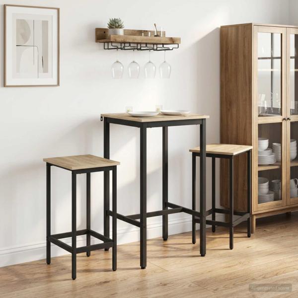 ARDEBO.de - Barhocker 2 Stk. Sonoma-Eiche 40 x 32 x 74 cm Holzwerkstoff