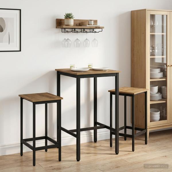 ARDEBO.de - Barhocker 2 Stk. Artisan-Eiche 40 x 32 x 64 cm Holzwerkstoff