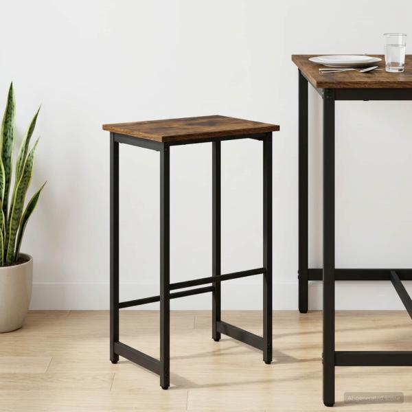 ARDEBO.de - Barhocker Raucheiche 40 x 32 x 74 cm Holzwerkstoff
