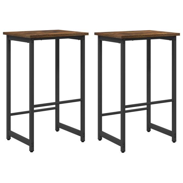 Barhocker 2 Stk. Raucheiche 40 x 32 x 74 cm Holzwerkstoff