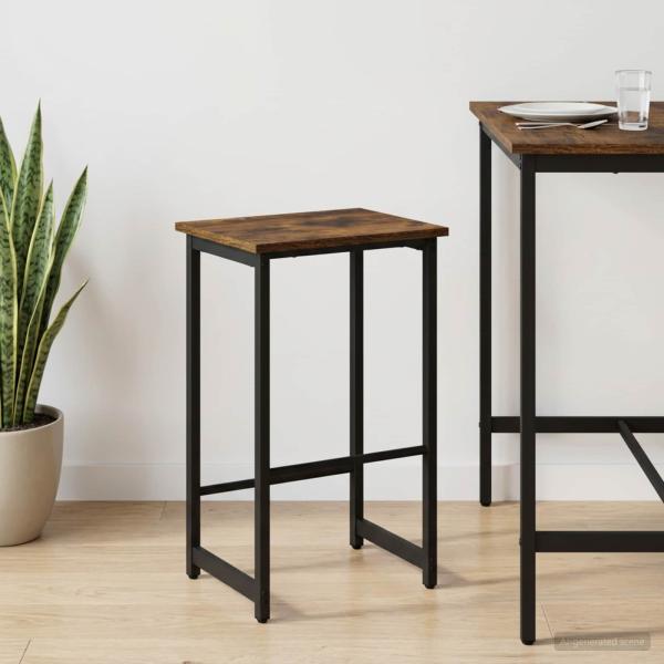 ARDEBO.de - Barhocker Raucheiche 40 x 32 x 64 cm Holzwerkstoff