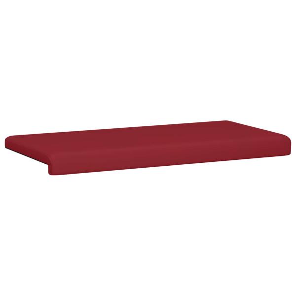 Bankkissen Kunstleder Weinrot Tiefe 35 cm