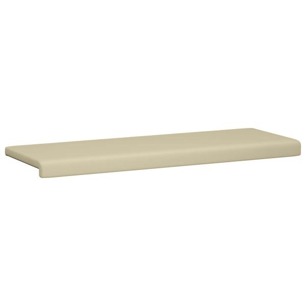 Bankkissen Kunstleder Creme Tiefe 35 cm