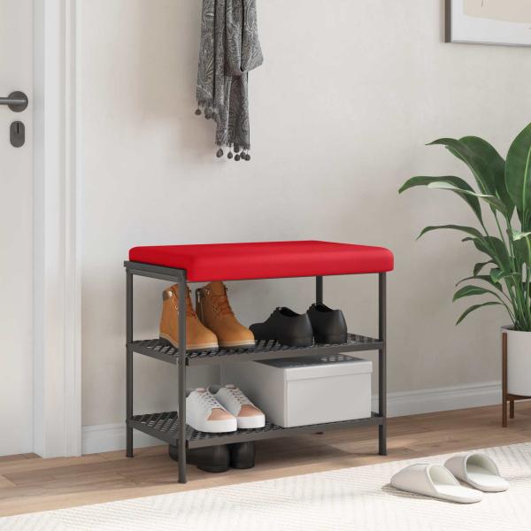 ARDEBO.de - Bankkissen Kunstleder Rot Tiefe 35 cm