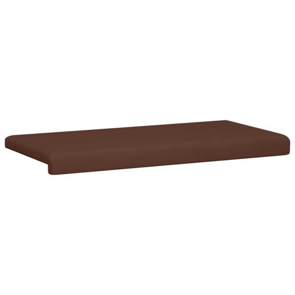 Bankkissen Kunstleder Braun Tiefe 35 cm