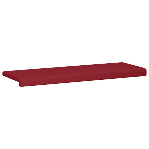 Bankkissen Kunstleder Weinrot Tiefe 35 cm