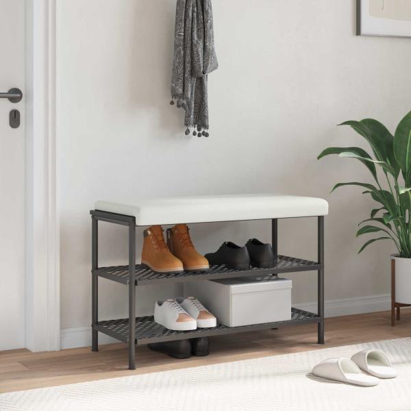 ARDEBO.de - Bankkissen Kunstleder Weiß Tiefe 35 cm