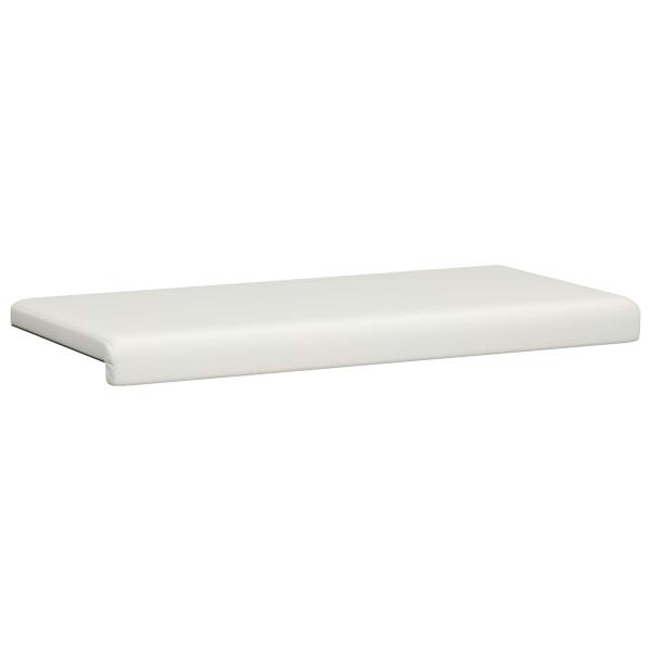 Bankkissen Kunstleder Weiß Tiefe 35 cm