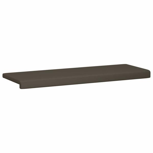 Bankkissen Kunstleder Grau Tiefe 35 cm