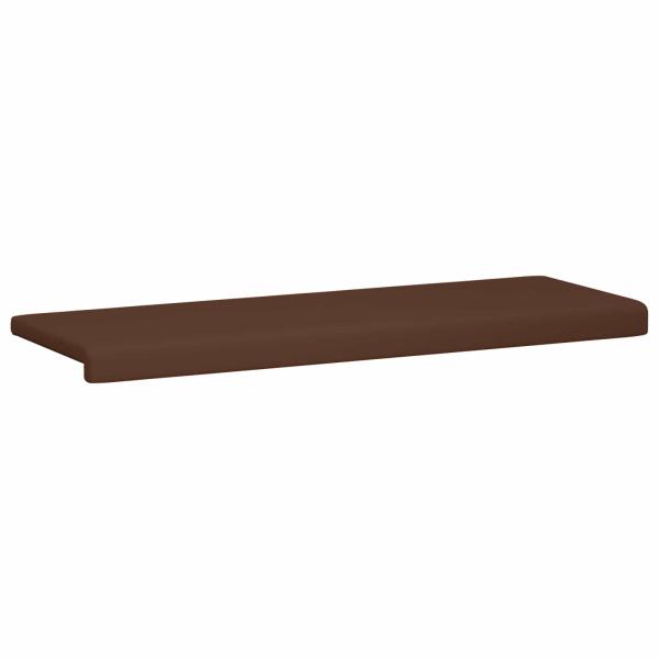 Bankkissen Kunstleder Braun Tiefe 35 cm