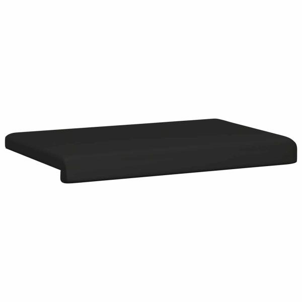 Bankkissen Kunstleder Schwarz Tiefe 35 cm