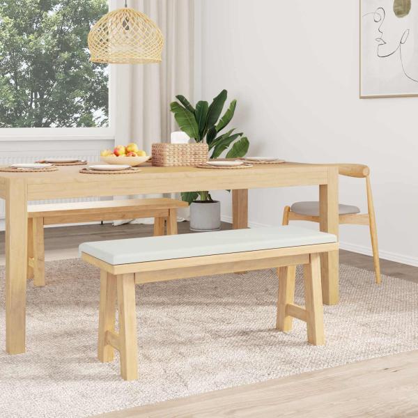 Bankkissen Kunstleder Weiß Tiefe 35 cm