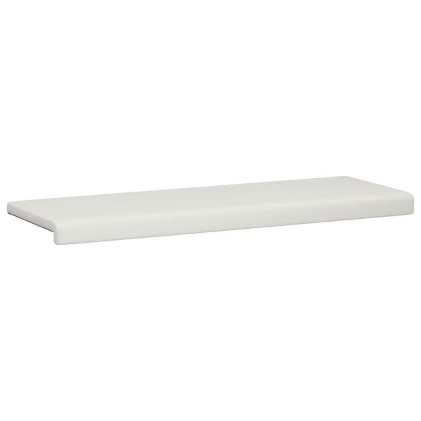 Bankkissen Kunstleder Weiß Tiefe 35 cm