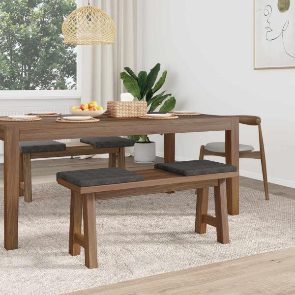 Bankkissen 4 stk. Kunstleder Schwarz Tiefe 35 cm