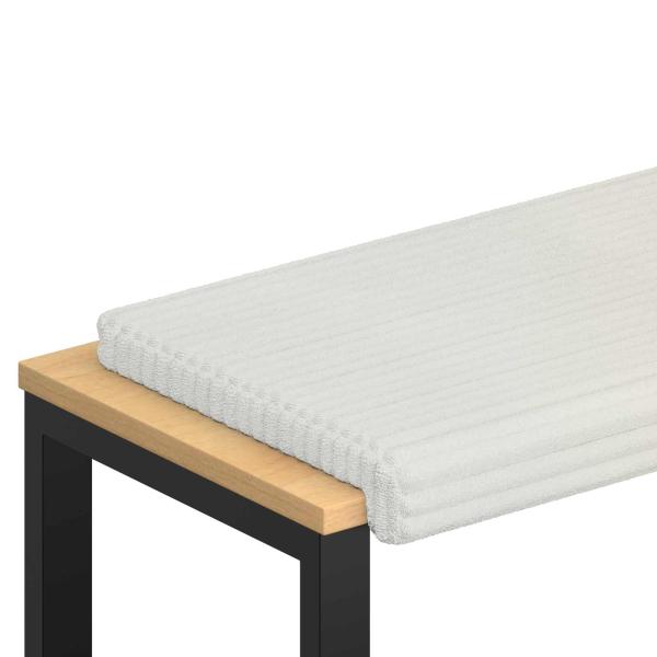 Bankkissen Plüschcord Creme Tiefe 35 cm