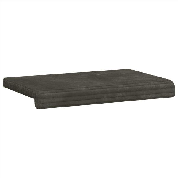 Bankkissen Plüschcord Anthrazit Tiefe 35 cm