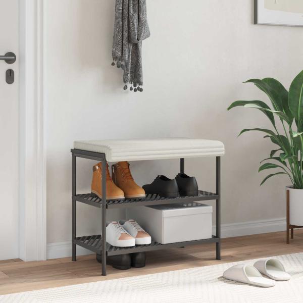 ARDEBO.de - Bankkissen Plüschcord Creme Tiefe 35 cm