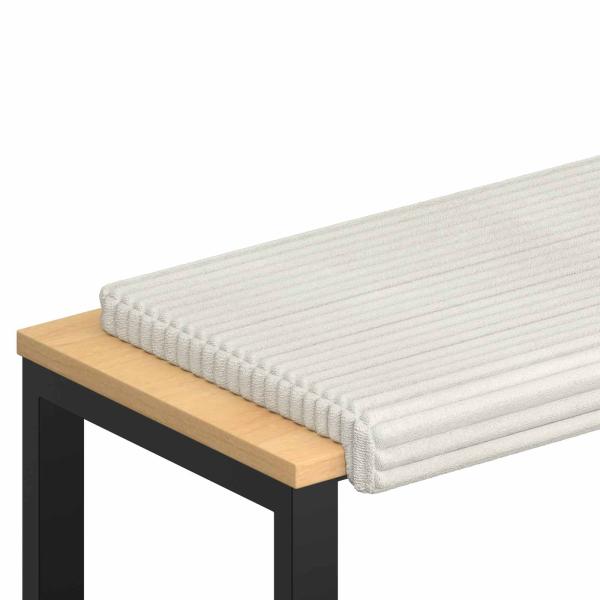 Bankkissen Plüschcord Creme Tiefe 35 cm