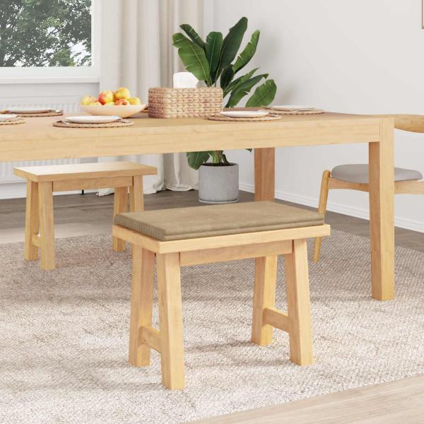 Bankkissen Plüschcord Taupe Tiefe 35 cm