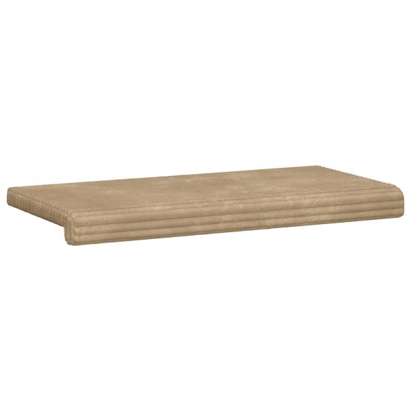 Bankkissen Plüschcord Taupe Tiefe 35 cm