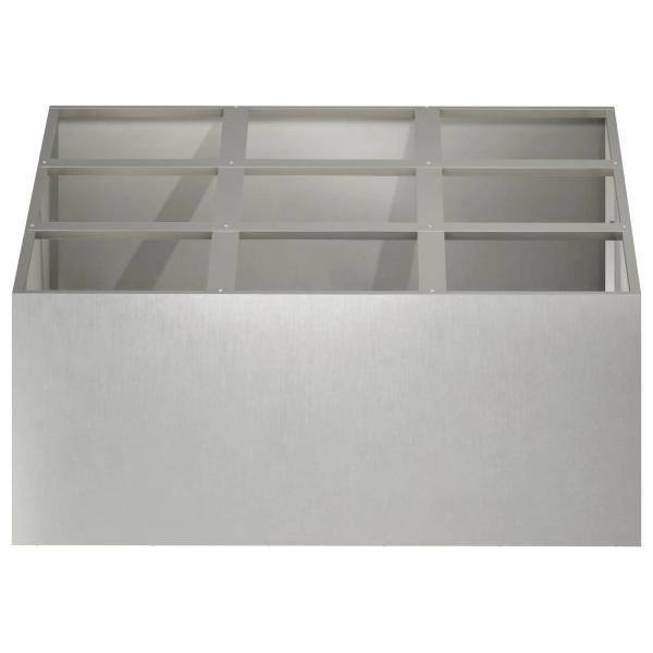 Garten-Pflanzgefäß Silber 100 x 100 x 30 cm Edelstahl