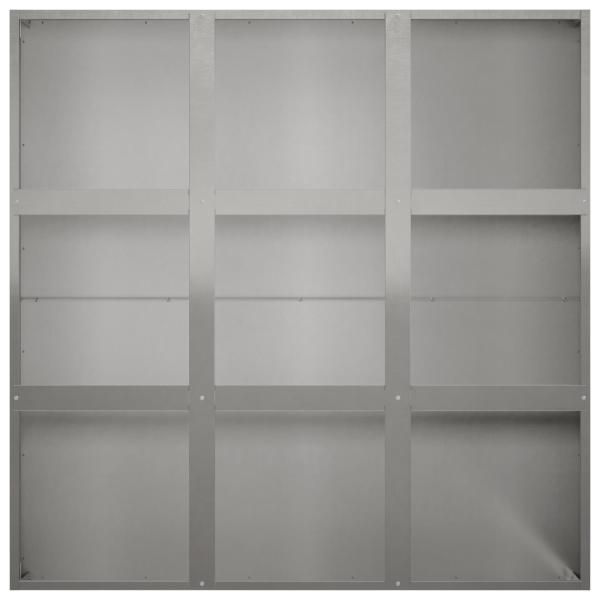 Garten-Pflanzgefäß Silber 100 x 100 x 30 cm Edelstahl
