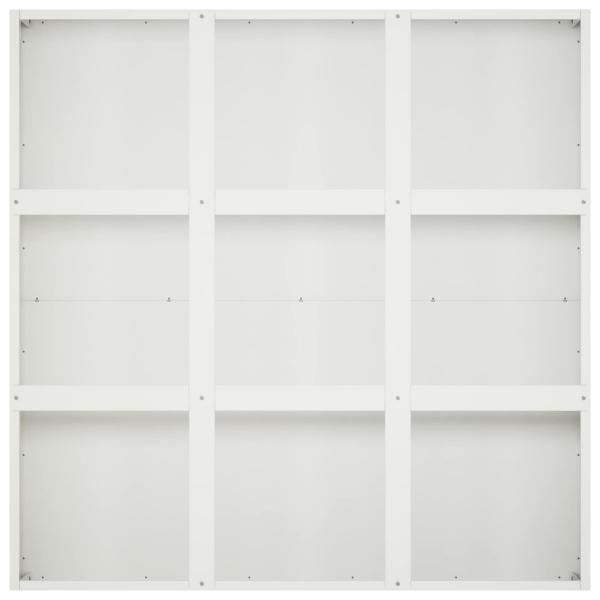Garten-Pflanzgefäß Weiß 100 x 100 x 30 cm Kaltgewalzter Stahl