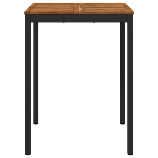 Gartenbar-Tisch Natürlich und Schwarz 80 x 80,5 x 105 cm