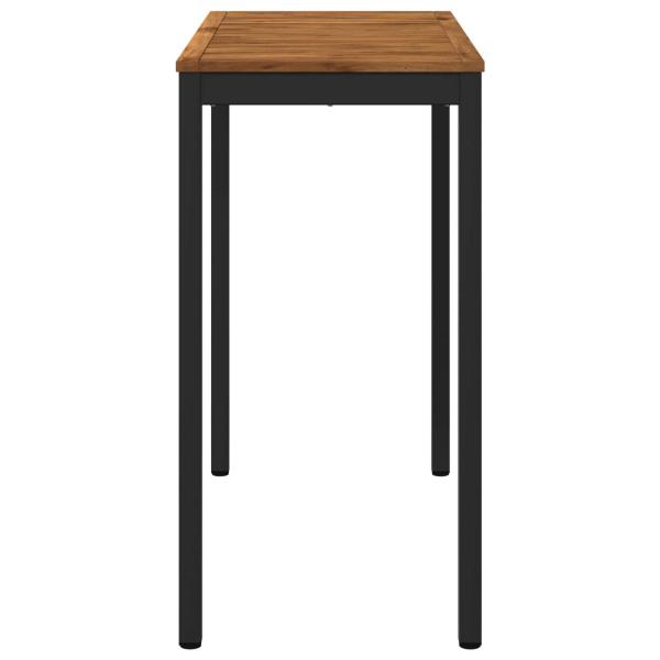 Gartenbar-Tisch Natürlich und Schwarz 108,5 x 55 x 105 cm