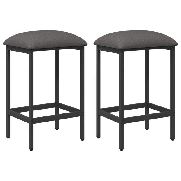 Barhocker 2 stk. Hellgrau 40 x 32 x 64 cm Holzwerkstoff