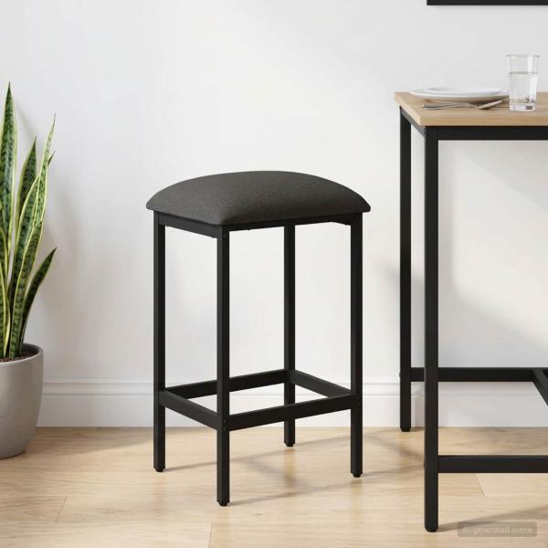 ARDEBO.de - Barhocker Hellgrau 40 x 32 x 74 cm Holzwerkstoff