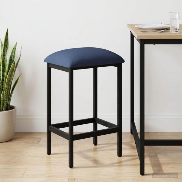 ARDEBO.de - Barhocker Blau 40 x 32 x 74 cm Holzwerkstoff
