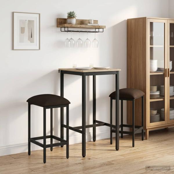 ARDEBO.de - Barhocker 2 stk. Taupe 40 x 32 x 74 cm Holzwerkstoff