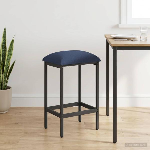 ARDEBO.de - Barhocker Blau 40 x 32 x 64 cm Holzwerkstoff