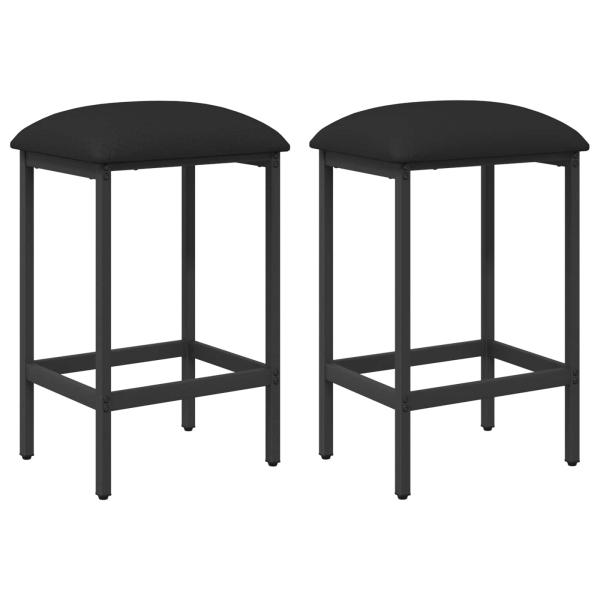 Barhocker 2 Stk. Schwarz 40 x 32 x 74 cm Holzwerkstoff