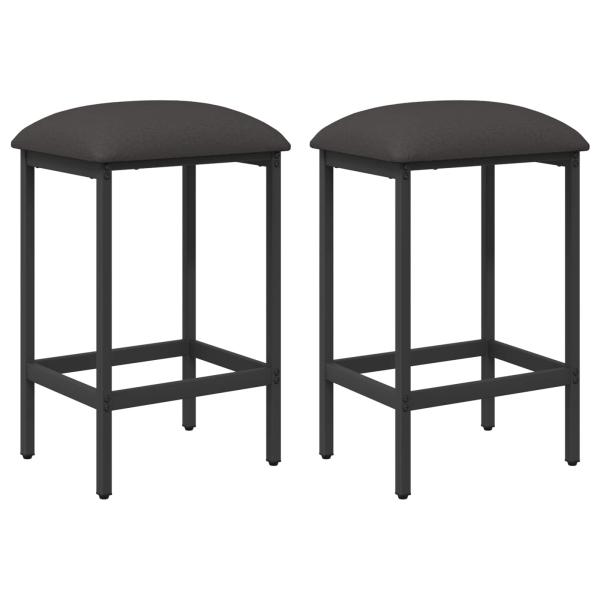 Barhocker 2 Stk. Dunkelgrau 40 x 32 x 64 cm Holzwerkstoff
