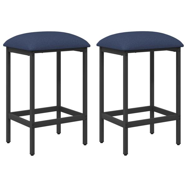 Barhocker 2 stk. Blau 40 x 32 x 74 cm Holzwerkstoff