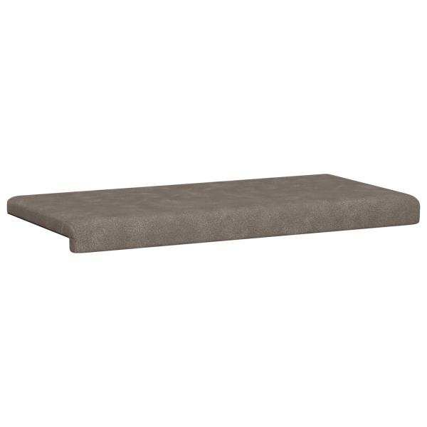 Bankkissen Kunstleder Grau Tiefe 35 cm