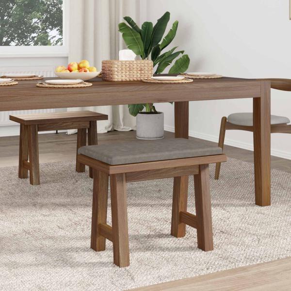 Bankkissen Kunstleder Grau Tiefe 35 cm