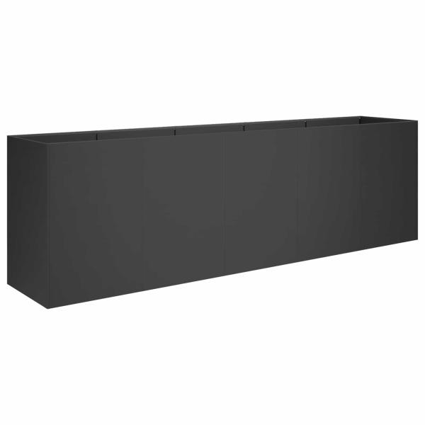Garten-Pflanzgefäß Schwarz 200 x 40 x 60 cm Kaltgewalzter Stahl