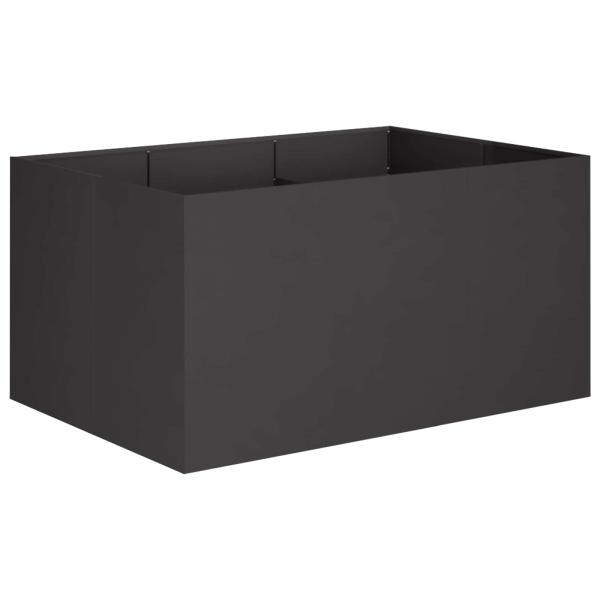 Garten-Pflanzgefäß Schwarz 120 x 80 x 60 cm Kaltgewalzter Stahl