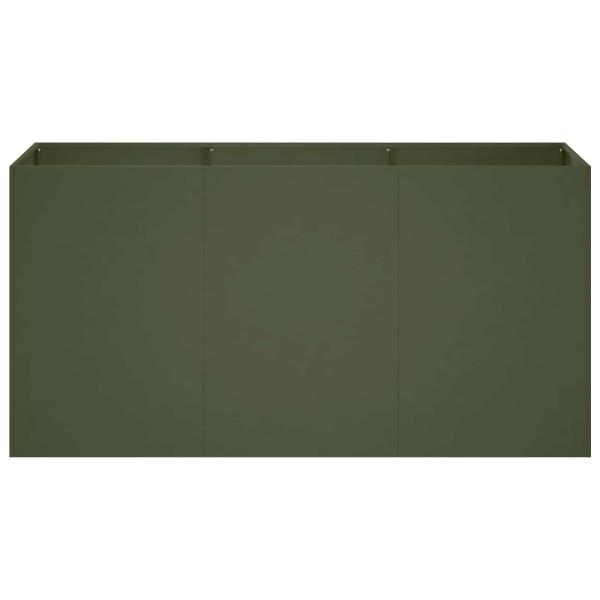 Garten-Pflanzgefäß Olivgrün 120 x 40 x 60 cm