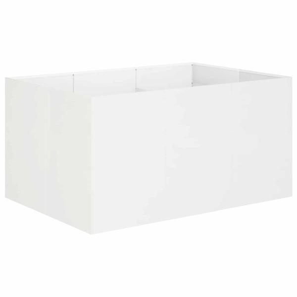 Garten-Pflanzgefäß Weiß 120 x 80 x 60 cm Kaltgewalzter Stahl