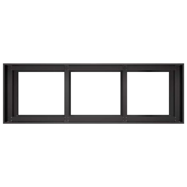 Garten-Pflanzgefäß Schwarz 120 x 40 x 60 cm Kaltgewalzter Stahl